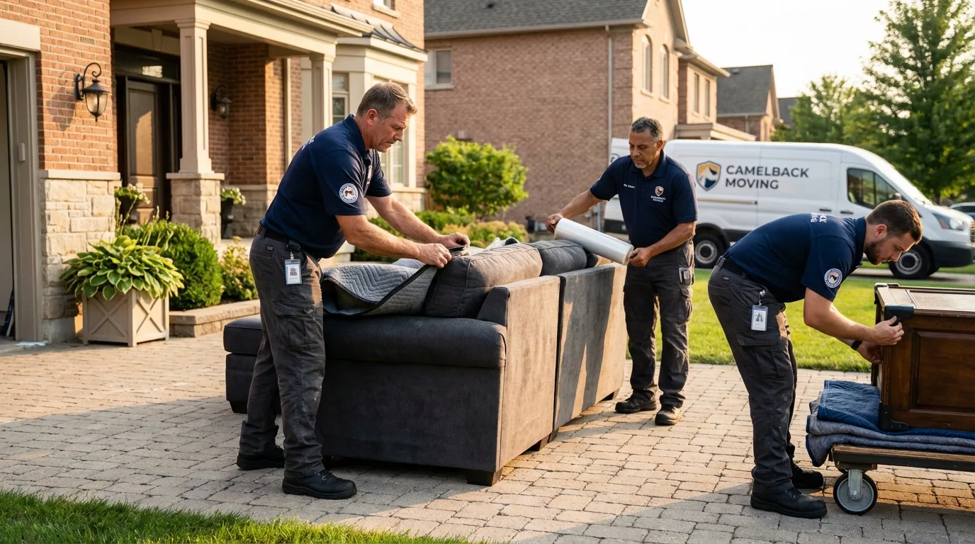Large estate moving crew wrapping furniture in Crystal Springs, MS